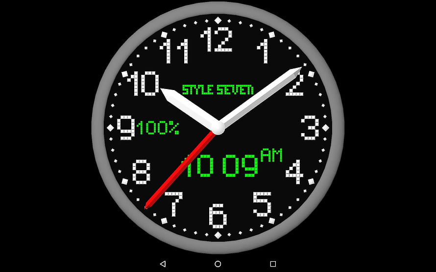 Analog Digital Hybrid Clock Face with Green LED Display and Red Second Hand HD wallpaper