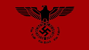 Nazi Germany Imperial Eagle Emblem on Red Background HD wallpaper