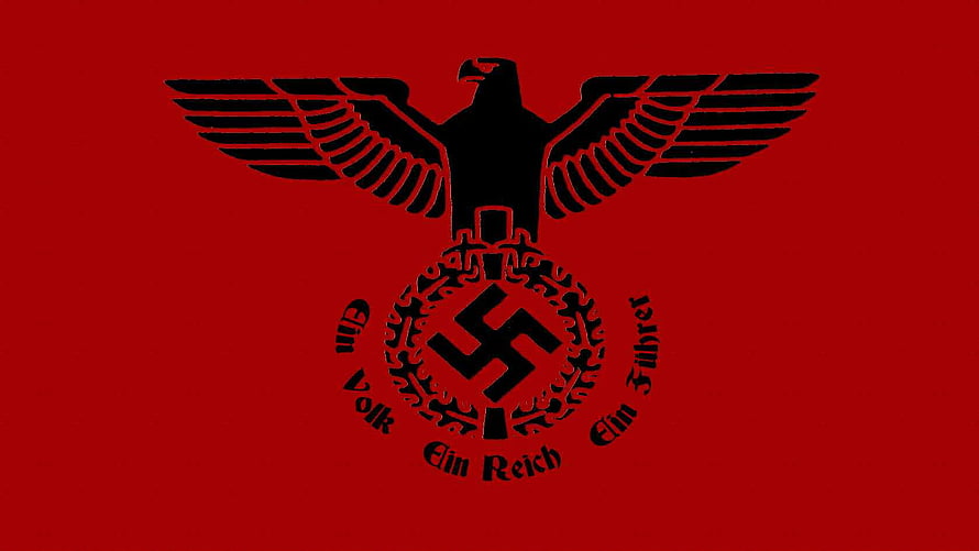 Nazi Germany Imperial Eagle Emblem on Red Background HD wallpaper