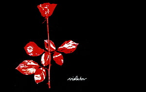 Depeche Mode Violator Album Cover Artwork With Red Rose On Black Background HD wallpaper