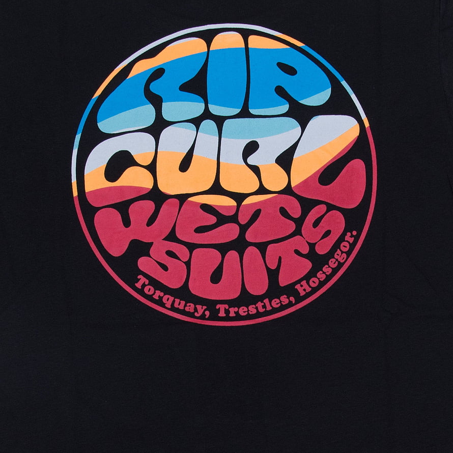 Rip Curl Wetsuits Vintage Surf Logo on Black T-Shirt HD phone wallpaper